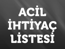 İHTİYAÇ LİSTESİ